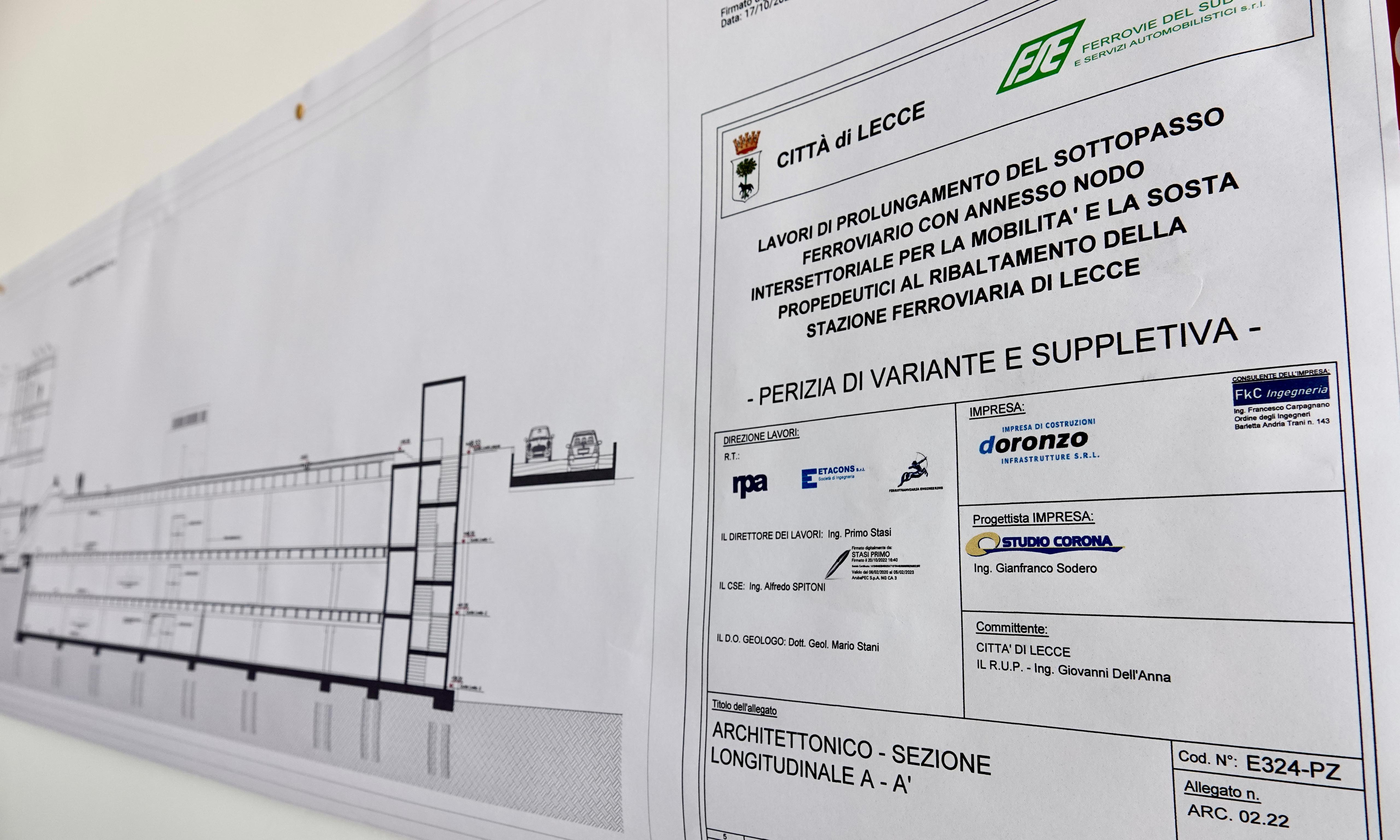 Galleria Mobilità, Decaro e Piemontese a Lecce per il sopralluogo al nuovo ingresso della stazione ferroviaria - Diapositiva 8 di 13
