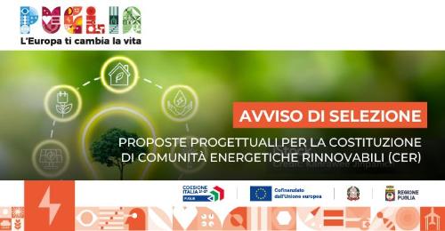 logo regione puglia con l'indicazione del titolo del bando